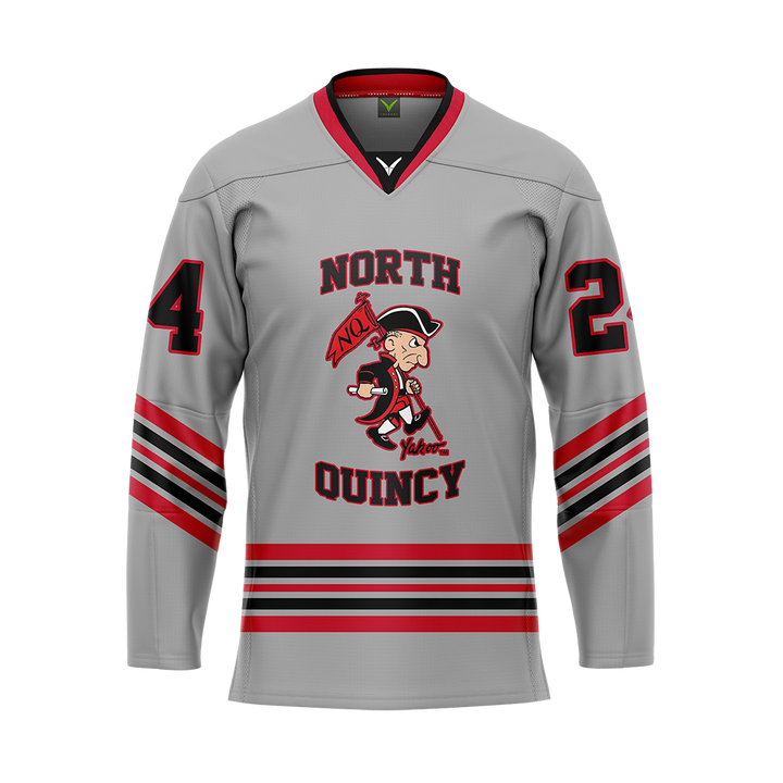 North Quincy Hockey Hybrid Jersey Customized