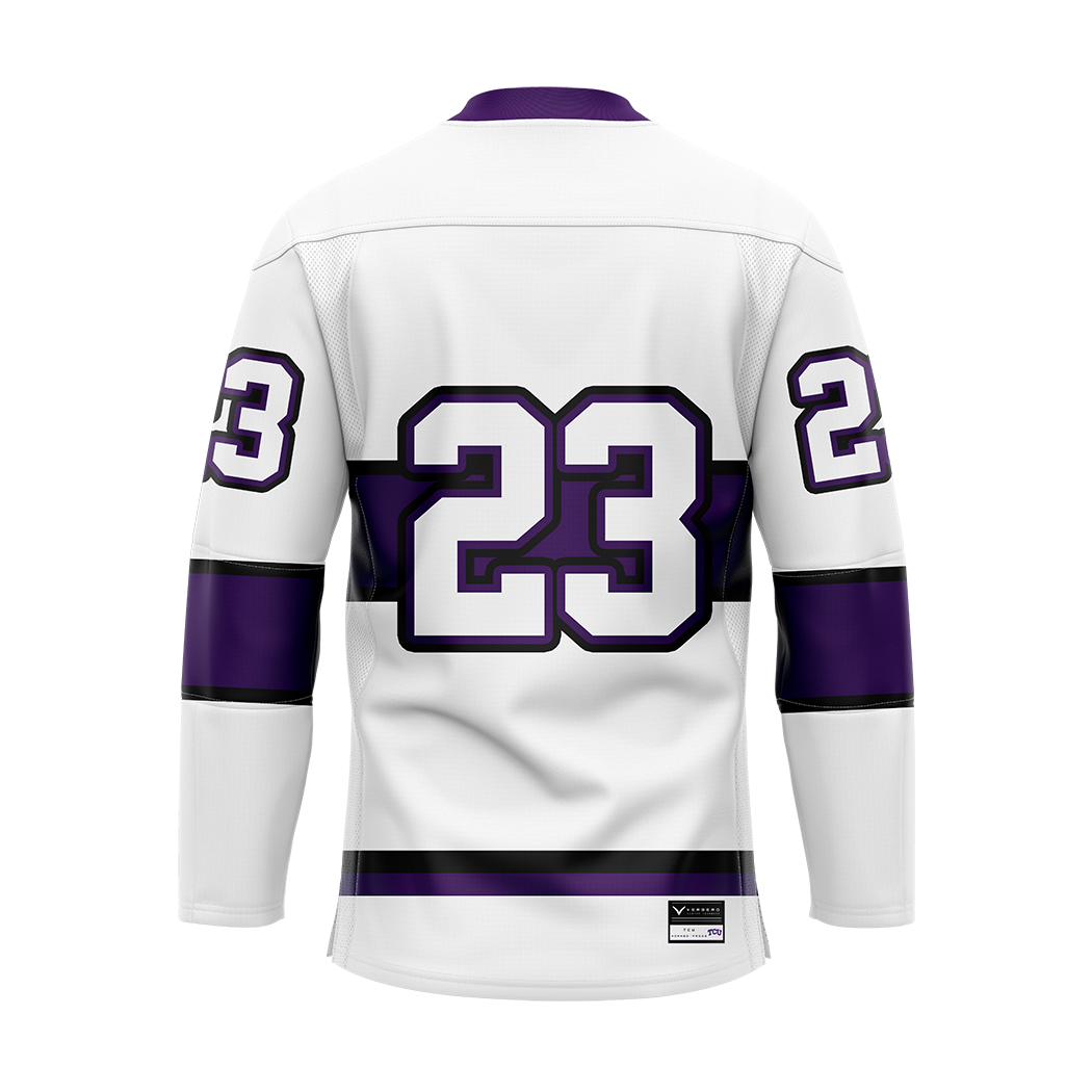 TCU White Custom Replica Sublimated Jersey