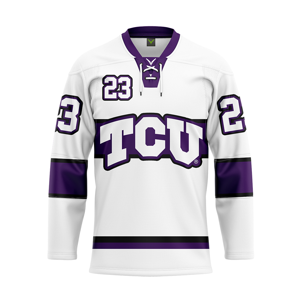 TCU White Custom Replica Sublimated Jersey