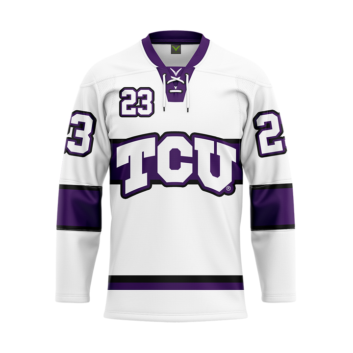 TCU White Custom Replica Sublimated Jersey