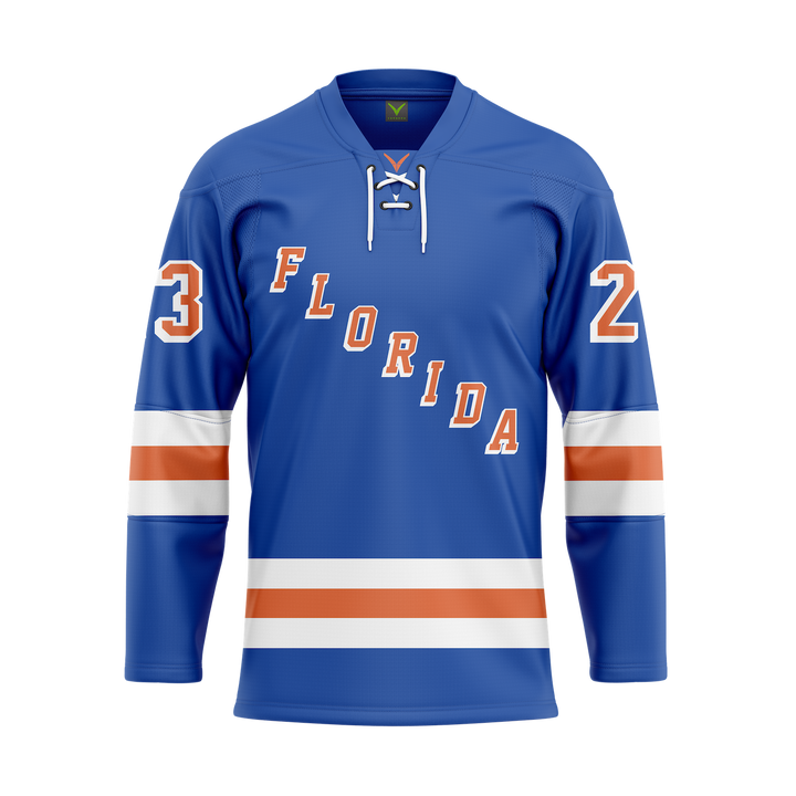 University Of Florida Blue Custom Sublimated Jersey